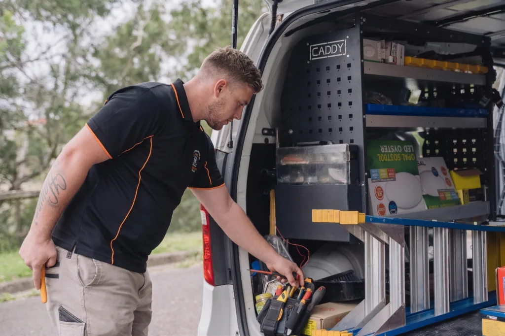Licensed Rose Bay electrician working on a residential job
