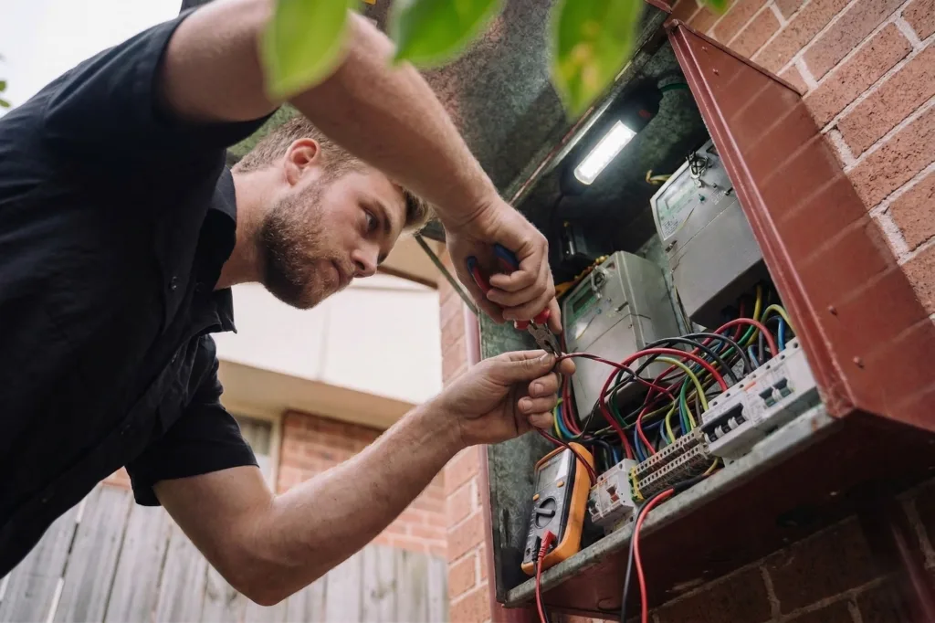 Rose Bay electrician performing electrical work
